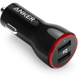 Cargador Anker Powerdrive 2 24w 2-port Car Charger Usb-a De Auto Negro