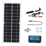 Kit De Panel Solar Controlador De Carga Usb Doble 10w 12v