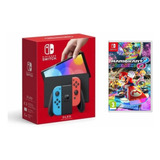 Nintendo Switch Oled 64gb Rojo/azul Neon + Mario Kart 8