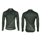 Jersey Ciclismo M/l Hombre Gw Wave Verde