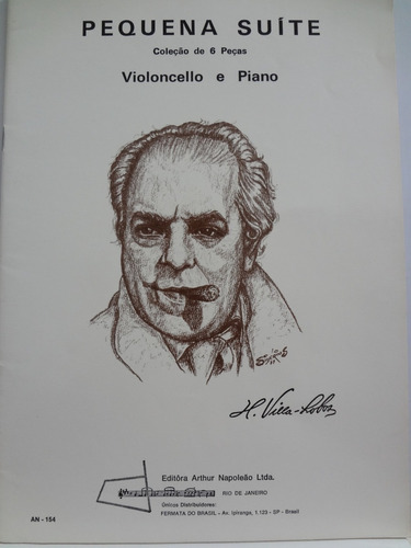 Partitura Violoncello Piano Pequena Suite 6 Pçs Villa Lobos