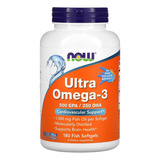 Ultra Omega 3 180 Fish Softgels Now Foods Importada Original