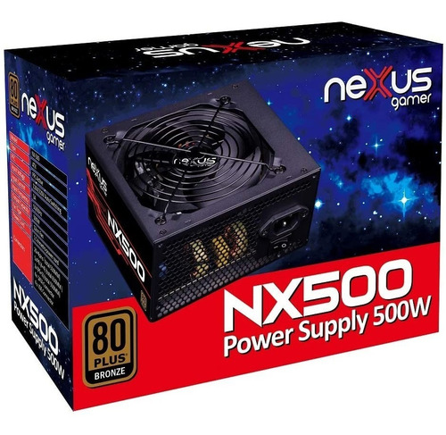 Fonte Alimentação Nexus Gamer 500 Watts Reais 80 Plus Bronze