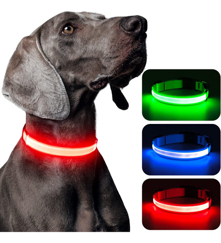 Collar Led Para Perros A Prueba De Agua - Collares Recargabl