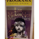 Programa Los Miserables Teatro Opera Año 2000