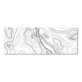 Mouse Pad Gamer Omaigat Topografía Xl (800x285x3mm) Blanco