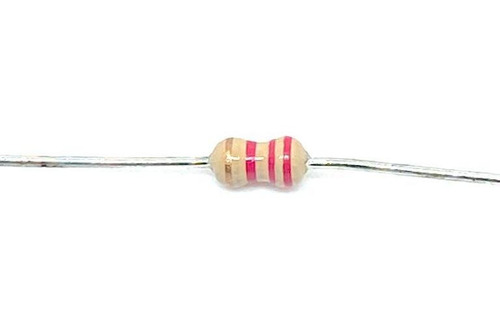 Kit Com 100 Peças Resistor 2k2 1/4w 5% 2k2 Cr25 1/4s Uniohm