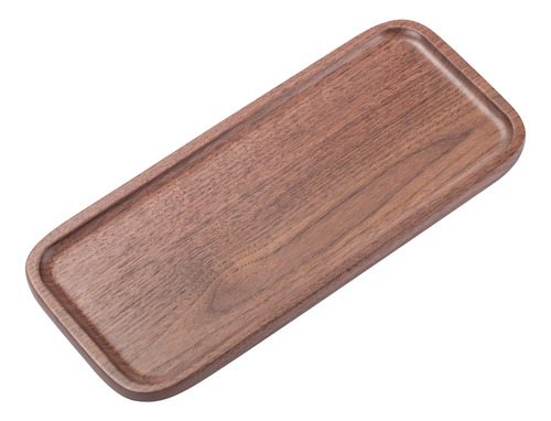 Muso Wood Bandeja De Madera Maciza De Nogal, Platos Rectangu