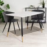 Mesa De Comedor Marble Estilo Eames Rectangular