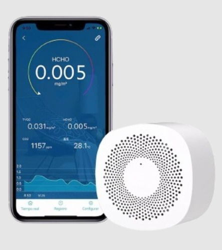 Termómetro Ambiental Medidor  Co2 Aire Multifuncional 4in 1