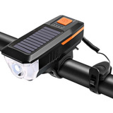 Luz Para Bicicleta Carga Solar Claxon Mayoreo +regalo T17