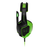 Headset Gamer Multilaser Warrior Ares 7.1 Usb Com Led Verde