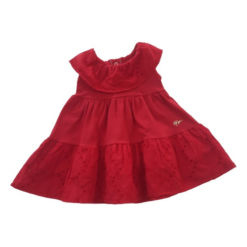 Vestido Bebê Menina Momi Verão Algodão Laise Natal  Ak88