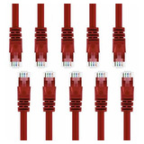 10 Pack Cat 6 Ethernet Cable Cat6 Snagless Patch 1 Pie ...