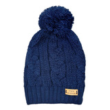 Gorro Pompon Mini Anima Tejido Invierno Kids Bebe Azul