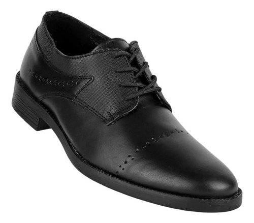 Zapato Negro Piel Formal Hombre Elegante A1034002a