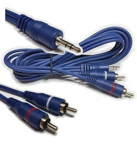 Cable Miniplug 3,5 Estereo Macho-rca Macho Doble 6 Mts Lujo