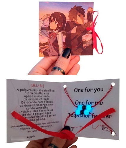 Kit 2 Pulseiras Akai Ito Série Your Name Netflix Casal