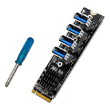 Adaptador Usb M.2 M.2 M-key A Gráficos Pci-e X1 Usb3.0 De 4