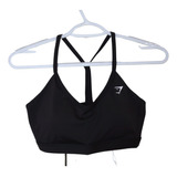 Top Gymshark Cuello V Negro