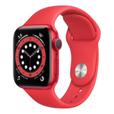 Apple Watch  Series 6 (gps) - Caja De Aluminio Rojo De 40 Mm - Correa Deportiva Rojo
