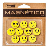 Imã Magnético Emoticons C/10 Pcs Cortiarte 2cm