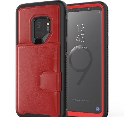 Funda Rudo Lujo Tarjetero Galaxy Note 9 S9 Plus S10 S10e