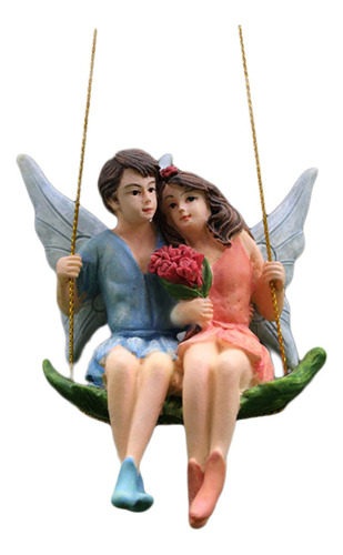 Miniatura Pareja Figuras Resina Estatua Escena Colgante