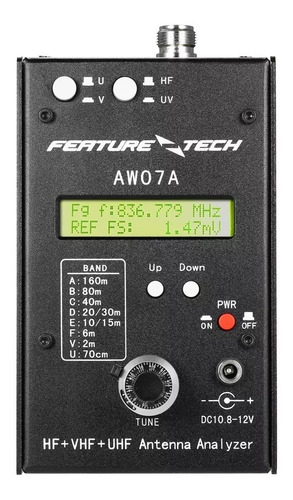  Analizador De Antena Swr Impedancia Hf / Vhf / U Aw07a Nvo
