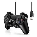 Controle Pc Gamer Usb Playstation Dualshock Vibração Ps3 Cor Preto
