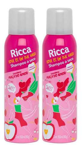 Kit 2 Shampoo A Seco Maçã Do Amor Ricca 150ml
