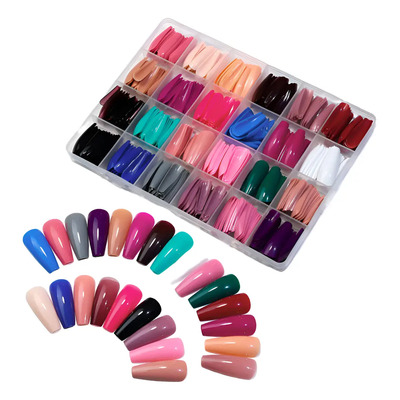 576 Pz Uñas Acrilicas Postizas Press On, 24 colores acrílicos, uñas postizas color sólido, cubierta completa, puntas de uñas postizas para mujeres y niñas, decoraciones de uñas KEAN | MercadoLibre