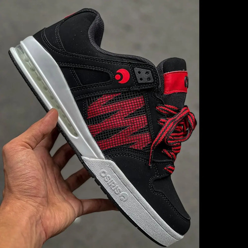 Tenis Skate Osiris Pixel Negro / Rojo