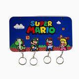 Porta Chaves Super Mario Bros World Geek Decorativo Games