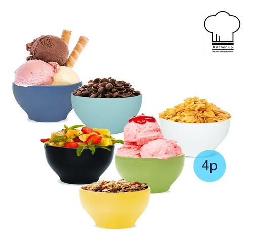 Bowl Compotera Cerealero Postre Biona Oxford X4 Unidades