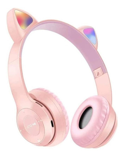 Fone De Ouvido Orelha Gatinho Headphone Gamer Infantil Led