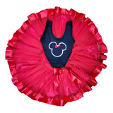 Conjunto Body Carnaval Halloween Minnie Com Saia De Tulê