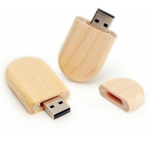 Pendrive Madeira Ovalado - 4gb - 1 Unidade