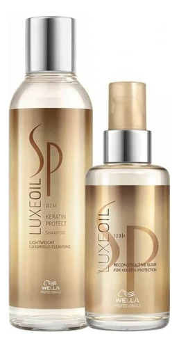 Pack Wella Sp Luxe Oil Shampoo 250ml+aceite 100ml