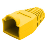 90 Bota Plástica Para Protección De Plug Rj45, Color Amarill