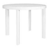 Mesa De Plástico Circular 90 Cm Diametro Blanca Redonda