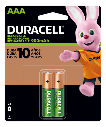 Pilha Recarregável Aaa Duracell Alcalina 900mah 2un