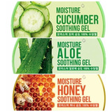 Gel Hidratante Coreana De Miel + Aloe Vera + Pepino (3pz)