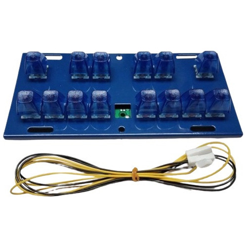 Teclado De Tragamonedas Luminoso 8 Botones Con Leds Azul