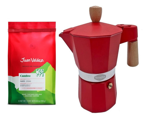  Cafetera Italiana 9 T + Café Juan Valdez 250 Gr Variedades