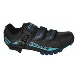 Zapatos Ciclismo Spd Anclaje Exustar Sm308db Con Velcro Mtb