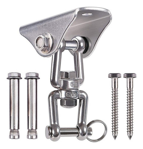 Suporte Teto Giratório Cadeira Balanço Rede Inox Cap. 400kg