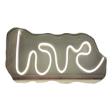 Cartel  Neon Led Love Acrilico Transparente