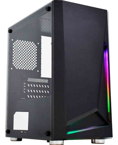 Gabinete Gamer Rgb Rainbow Lateral Vidro Temperado Usb 3.0