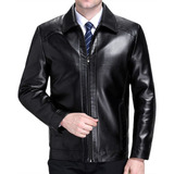 Chamarra Para Hombre Piel Biker Slim Chaqueta Rompevientos